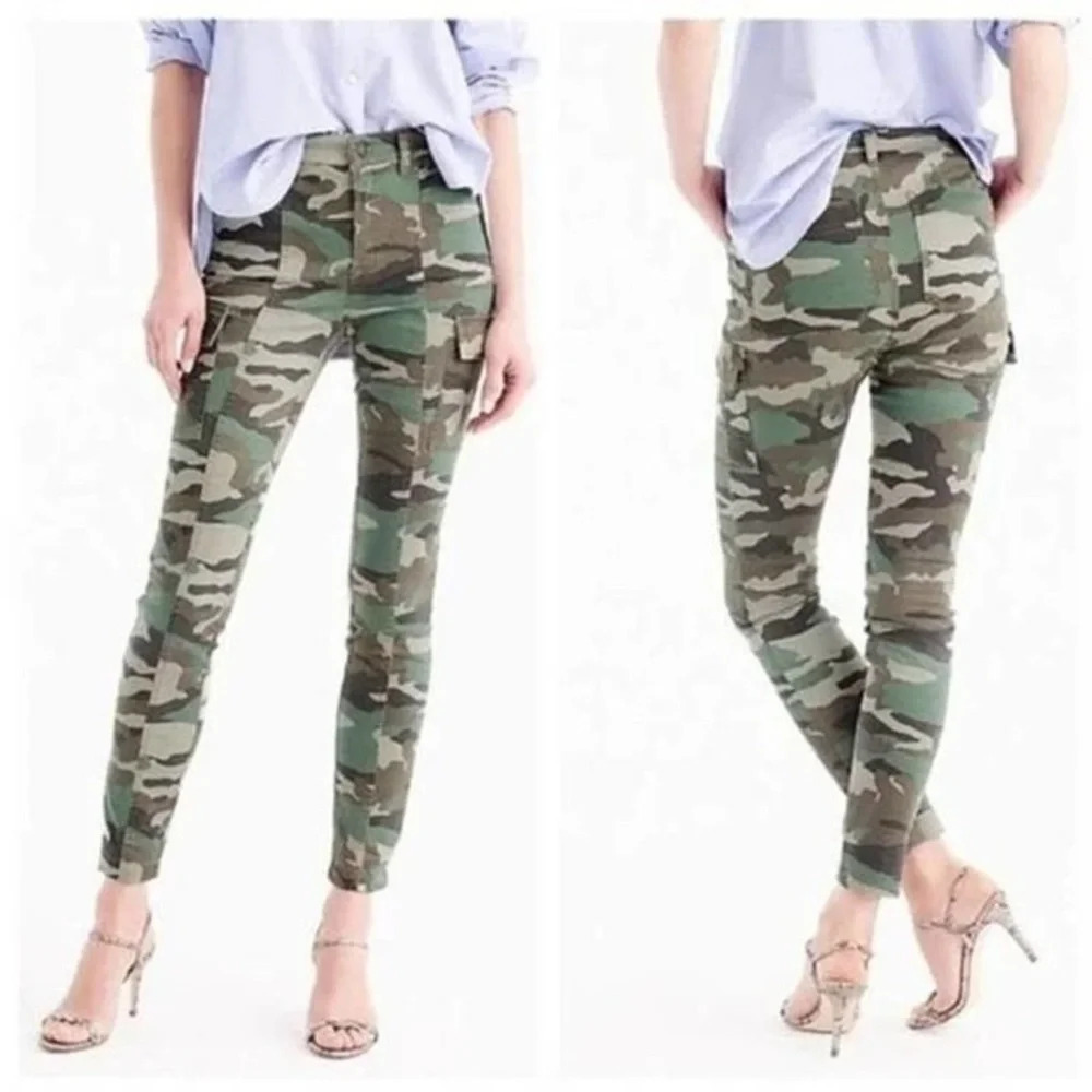 J. Crew 9" Cargo  Camouflage Toothpick Pants, size 31